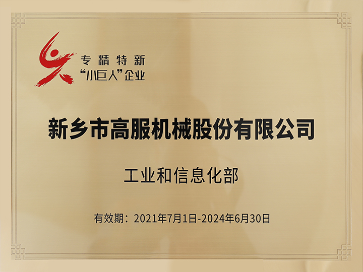 国家专精特新小巨人
