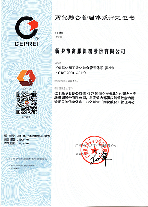 两化融合管理体系
